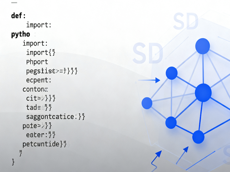 Stable Diffusion Python concept illustration showing AI image generation process