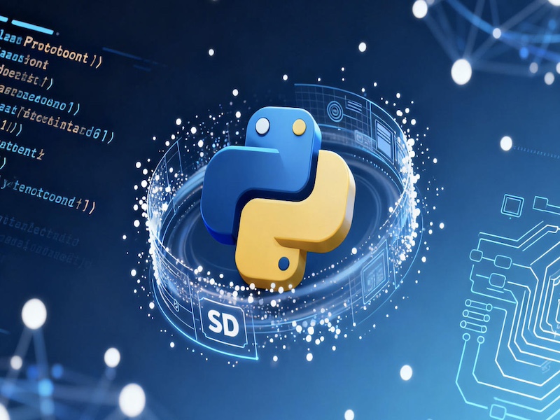Python code example for Stable Diffusion showing the basic script structure